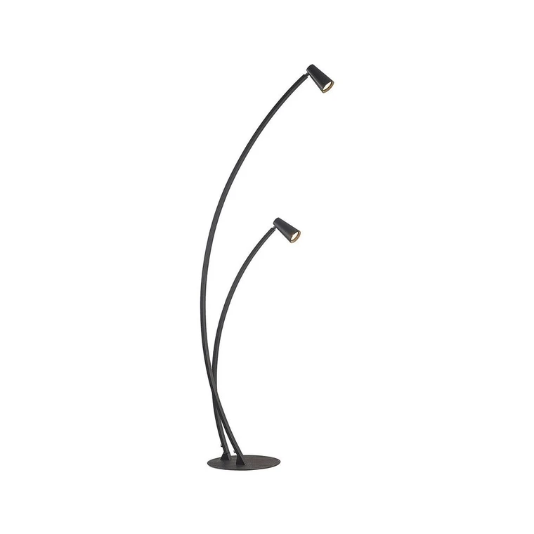 Lucande Velanoris Stehlampe Stehlampe Lampe Leuchte Leselampe 2 Fl. Schwarz629 B-Ware von Lucande