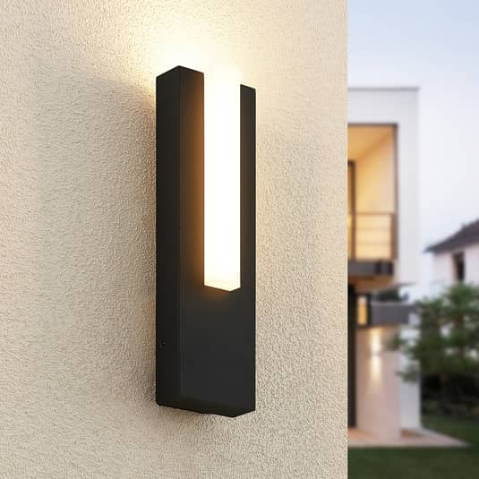 Lucande Virgalia Led Außenwandleuchte Lampe Leuchte Wandleuchte Ip6586 W Grau B-Ware von Lucande