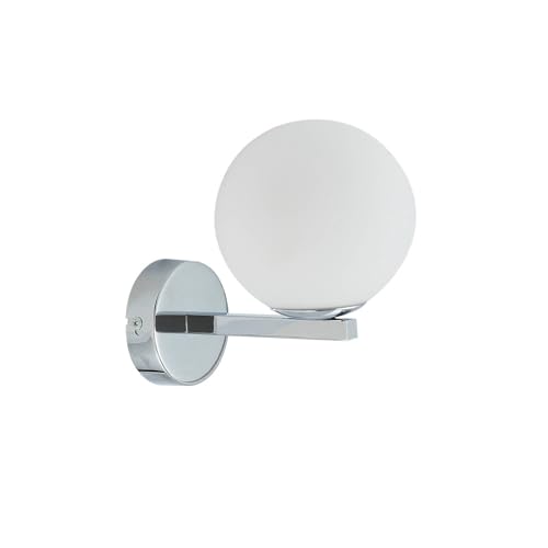 Lucande Wandleuchte, Wandlampe Bad Bidolo (spritzwassergeschützt in Chrom aus Metall (1 flammig G9) - Wandleuchten Spiegelleuchte Badezimmer Wandbeleuchtung Badezimmerleuchte von Lucande