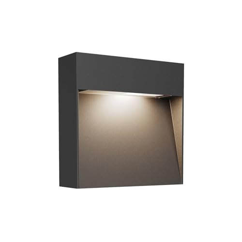 Lucande Wandleuchte außen 'Noreia' (Modern) in Alu aus Aluminium (1 flammig, G9) - Außenwandleuchten, Wandlampe, Led Außenlampe, Outdoor Wandlampe für Außenwand/Hauswand, Haus, Terrasse & Balkon von Lucande