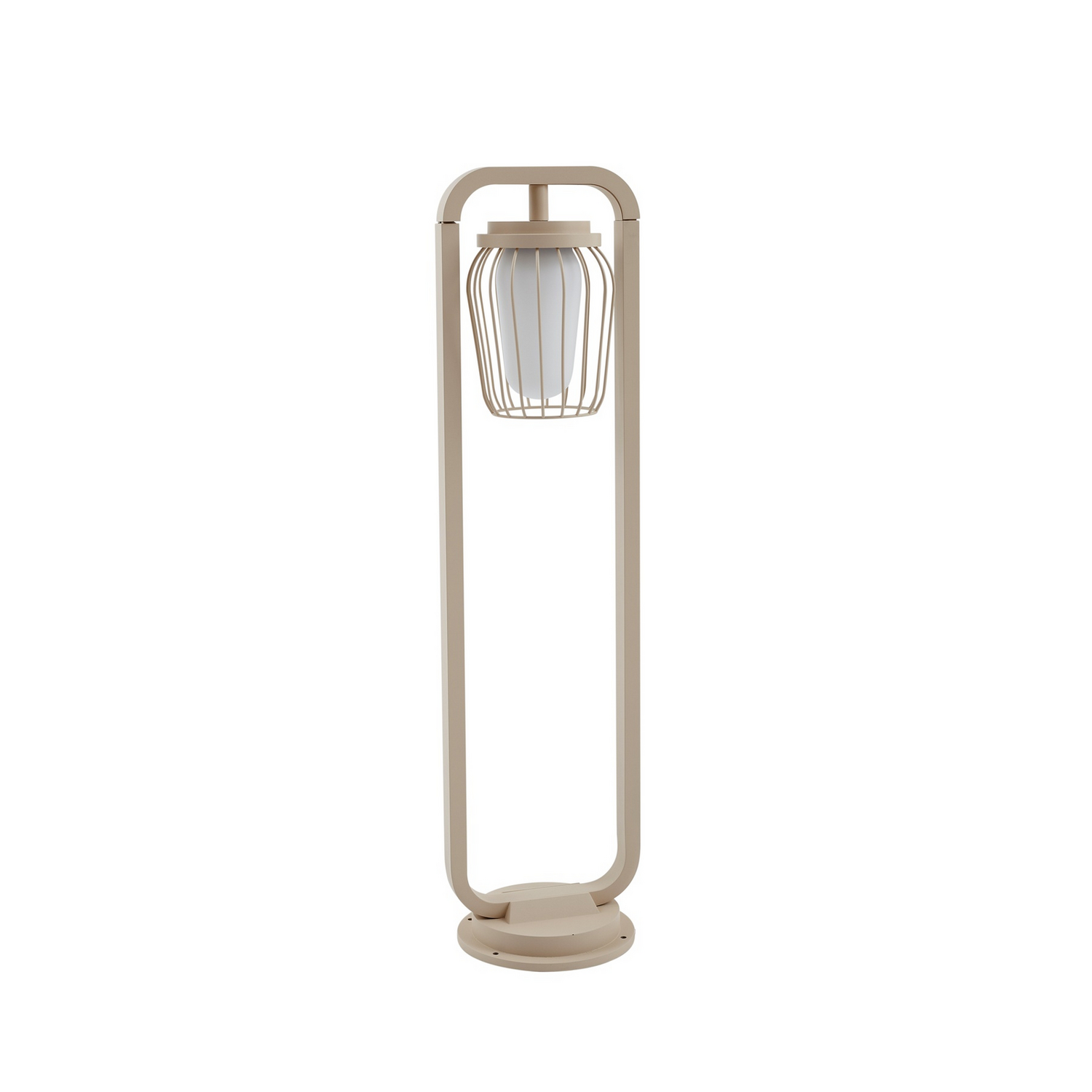 Lucande Wegeleuchte Außenleuchte Chandan Beige Metall Ip54 90 Cm Gartenleuchte B-Ware von Lucande