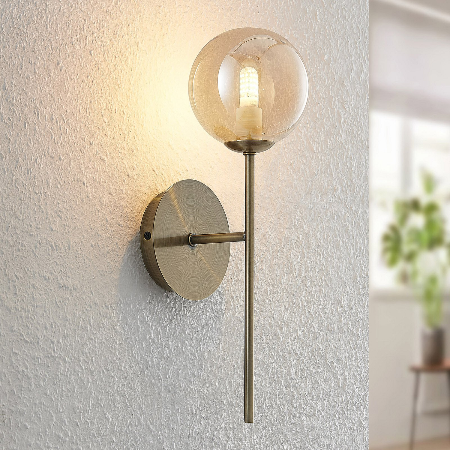 Lucande Wynona Wandleuchte Wandlampe Flurlampe Leuchte 1 Flg. G9 Glas Altmessing B-Ware Lucande Wynona Wandleuchte Wandlampe Flurlampe Leuchte 1 Flg. G9 Glas Altmessing B-Ware von Lucande