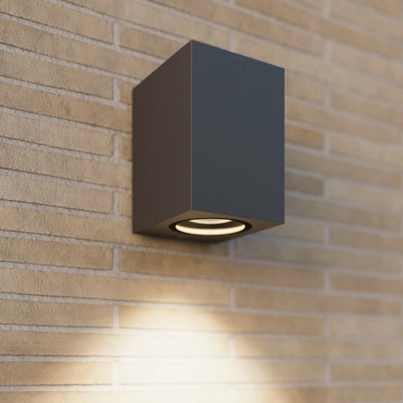 Lucande Xava Außenwandleuchte Downlight Wandleuchte Wandleuchte Lampe Gu10 Grau B-Ware von Lucande