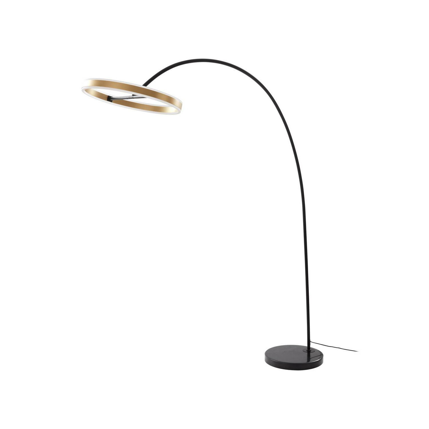 Lucande Yekta Led Bogenstehlampe Stehlampe Stehleuchte Leuchte Stepdim Messing   B-Ware von Lucande