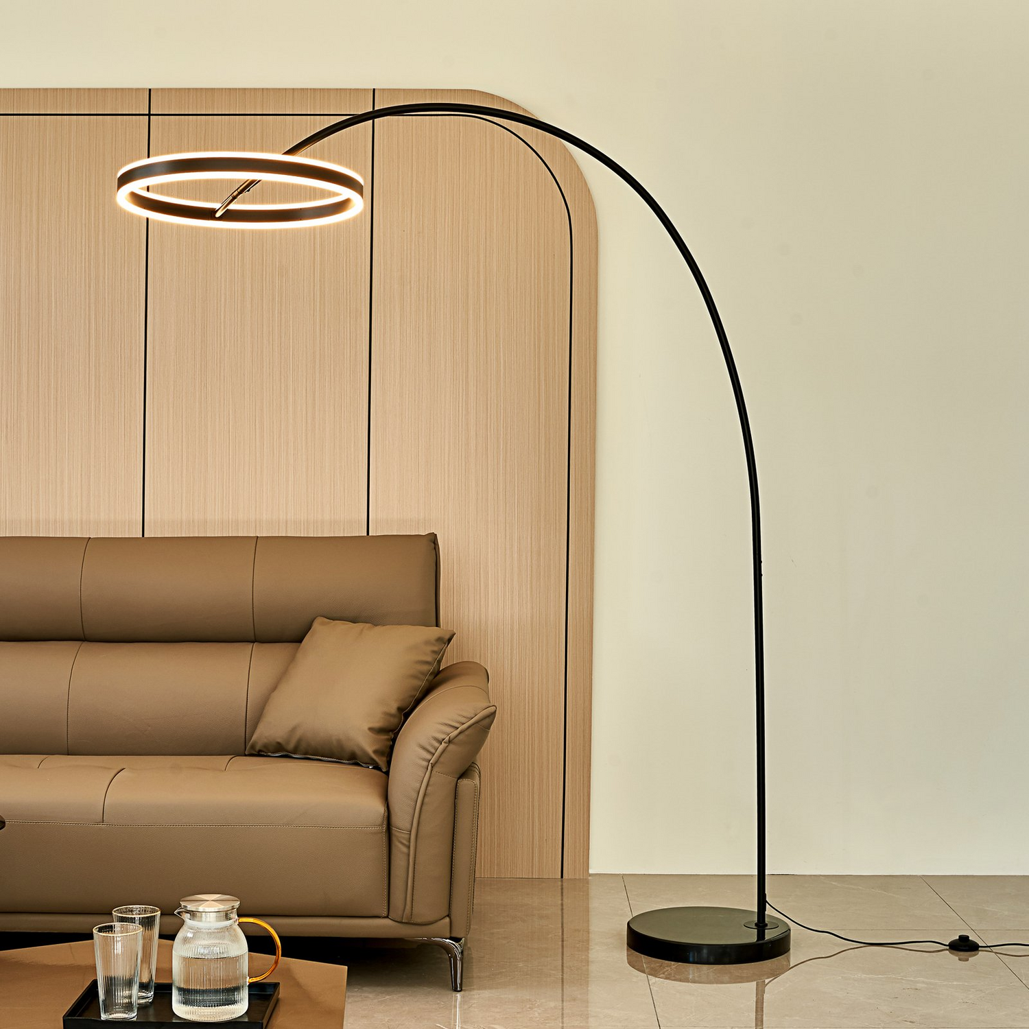 Lucande Yekta Led Bogenstehlampe Stehleuchte Stehlampe Lampe Leuchte Defektware D-Ware von Lucande