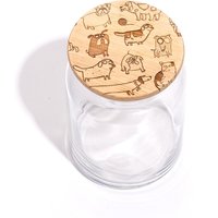 Hunde/Holz Deckel Glas von LuccaWorkshop