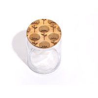 Löwenzahn Muster/Holz Deckel Glas Löwenzahn Muster/Holz Deckel Glas von LuccaWorkshop