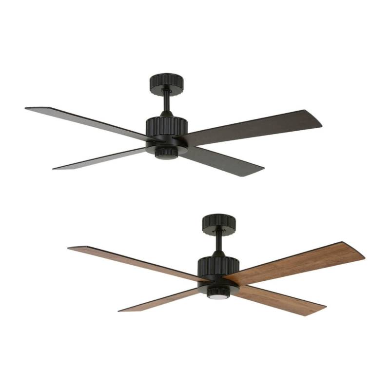 Lucci Air Energiespar Deckenventilator Newport 137 cm Schwarz mit LED Beleuchtung und Fernbedienung von Lucci Air