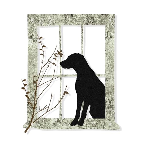 Luccyle Metall-Hund-Wanddekoration, Tierkunst-Dekoration, Hängende Wohnraumdekoration, Hundesilhouette-Schild als Ornament für Bauernhof, Garten, Wohnzimmer Luccyle Metall-Hund-Wanddekoration, Tierkunst-Dekoration, Hängende Wohnraumdekoration, Hundesilhouette-Schild als Ornament für Bauernhof, Garten, Wohnzimmer von Luccyle