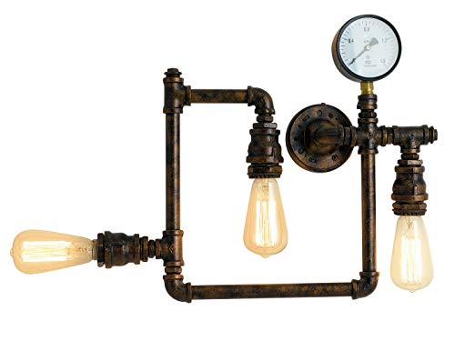 Luce Design 3 flammige LED Wandleuchte & Deckenlampe im Industrielook mit Wasserrohr Rostoptik Luce Design 3 flammige LED Wandleuchte & Deckenlampe im Industrielook mit Wasserrohr Rostoptik von Luce Design