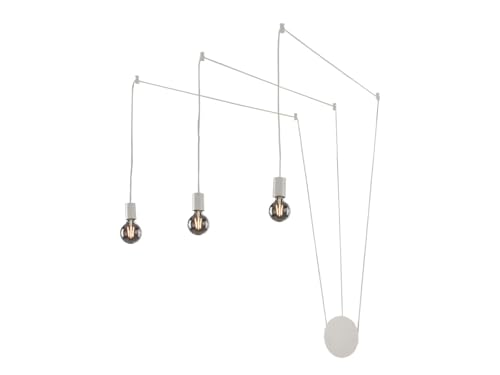 Luce Design Außergewöhnliche Pendelleuchte 3-flammig Weiß Wandmontage - kunstvolle Designerlampe mit Distanzaufhängung Luce Design Außergewöhnliche Pendelleuchte 3-flammig Weiß Wandmontage - kunstvolle Designerlampe mit Distanzaufhängung von Luce Design