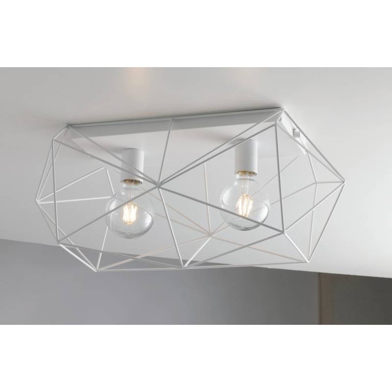 Luce Design Deckenleuchte Abraxas 2-flammig Weiß 30 cm x 60 cm von Luce Design