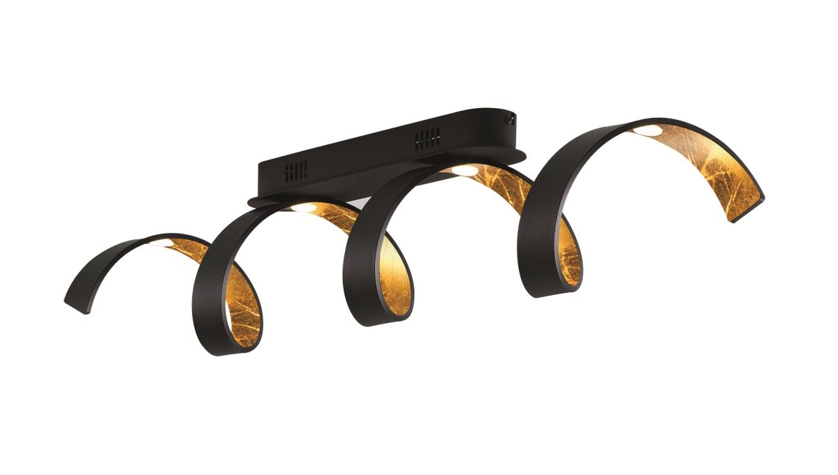 Luce Design Helix LED Deckenleuchte gold, schwarz 1200lm 3000K 80cm dimmbar von Luce Design