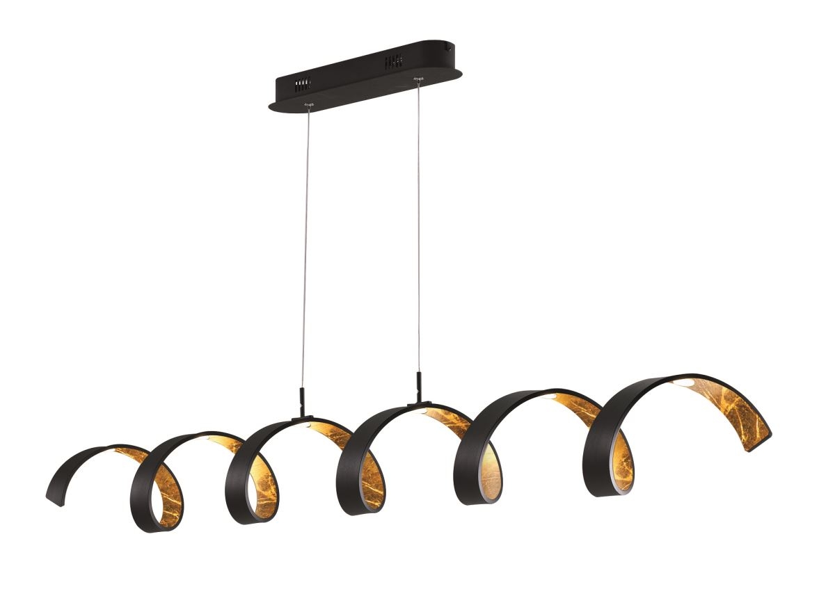 Luce Design Helix LED Hängeleuchte gold, schwarz 1800lm 3000K 125cm dimmbar von Luce Design