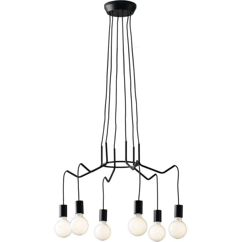 Luce Design Kronleuchter Habitat 6-flammig Schwarz Ø 66 cm von Luce Design
