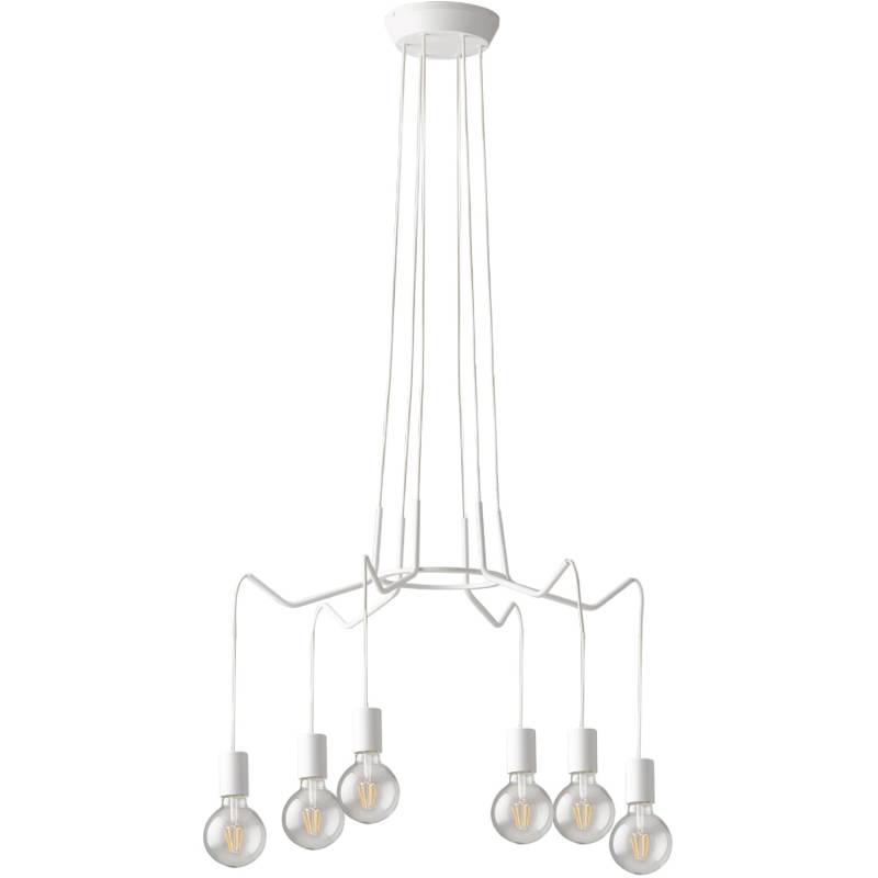Luce Design Kronleuchter Habitat 6-flammig Weiß Ø 66 cm von Luce Design