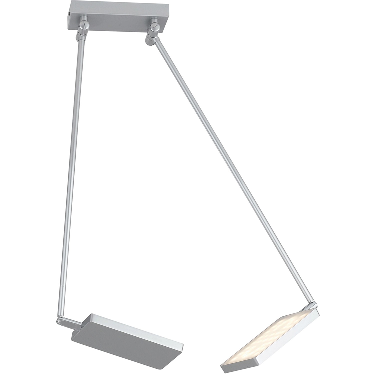 Luce Design LED-Deckenleuchte Book-PL-GR 2-flammig Silber 16 cm x 25 cm von Luce Design