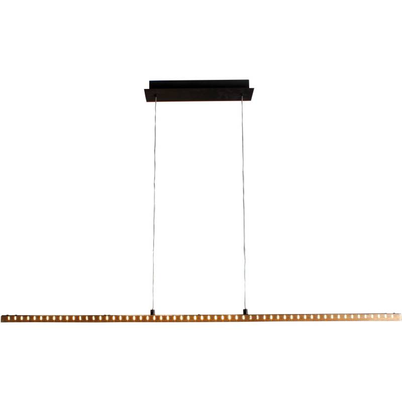 Luce Design LED-Pendelleuchte Solaris 1-flammig Schwarz-Holz 120 cm x 120 cm von Luce Design