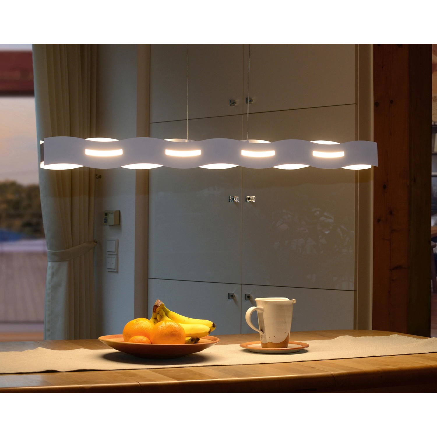 Luce Design LED-Pendelleuchte Wave Weiß von Luce Design