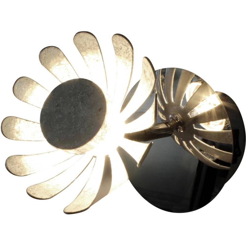 Luce Design LED-Wandleuchte Bloom-Spots 9022 SI 1-flammig Silber Ø 10 cm von Luce Design