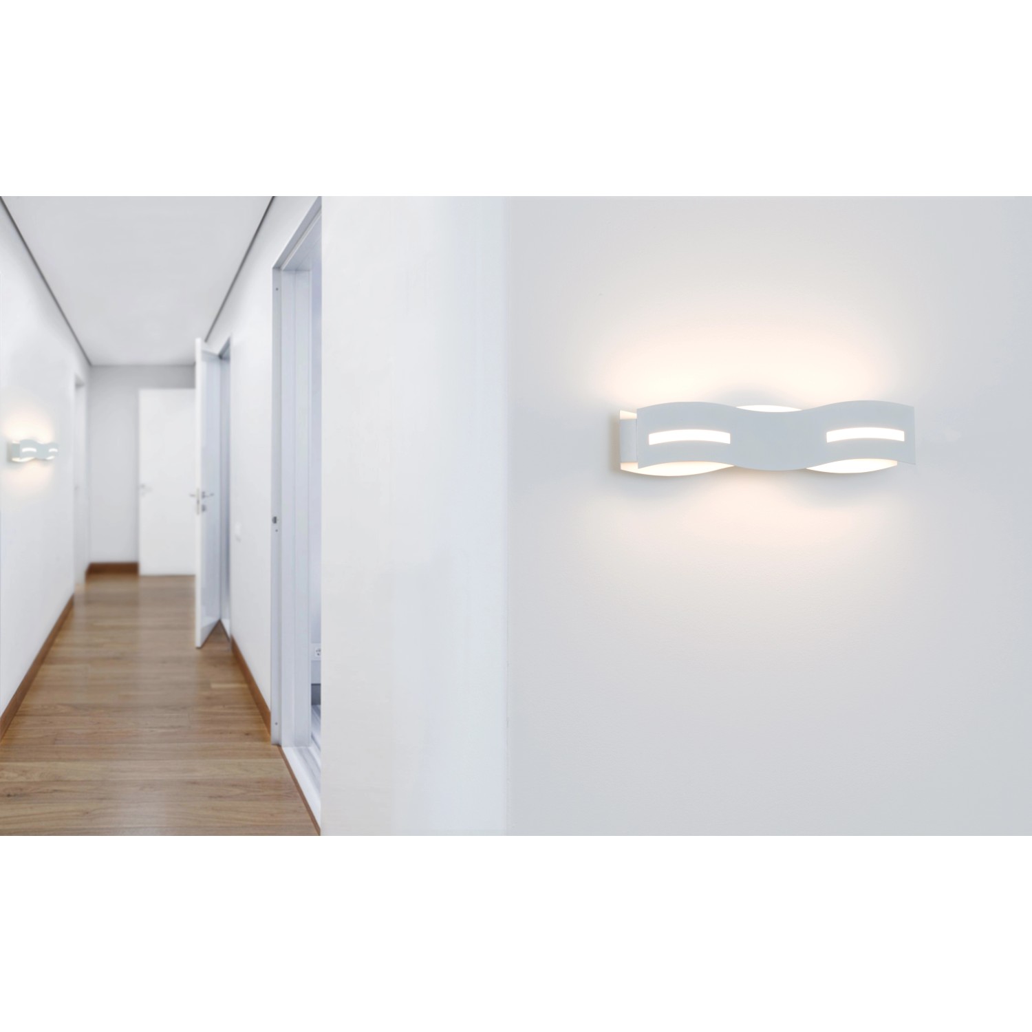 Luce Design LED-Wandleuchte Wave Weiß von Luce Design