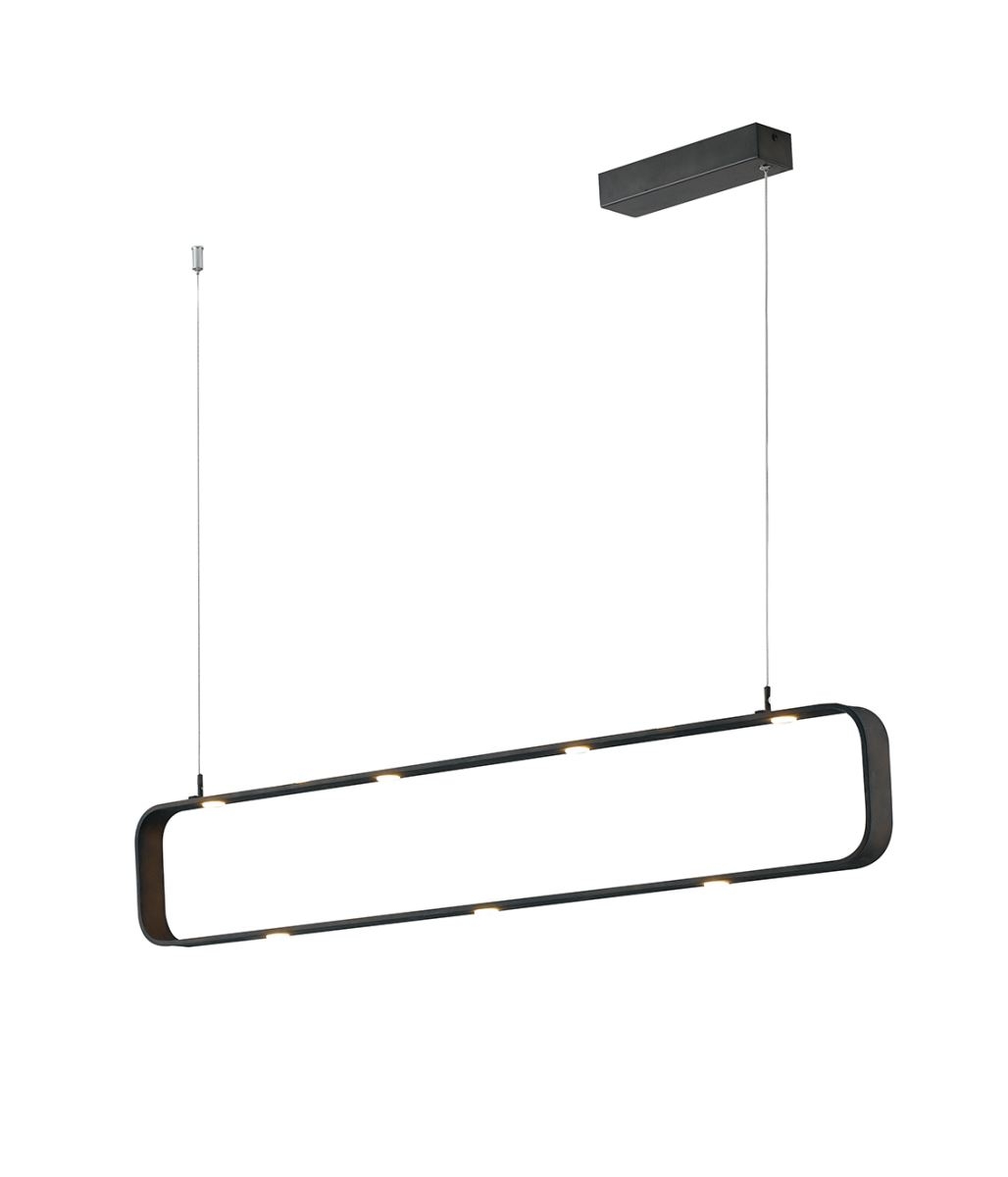 Luce Design Moka LED Hängeleuchte schwarz, braun 3150lm 4000K 27x102x7cm von Luce Design