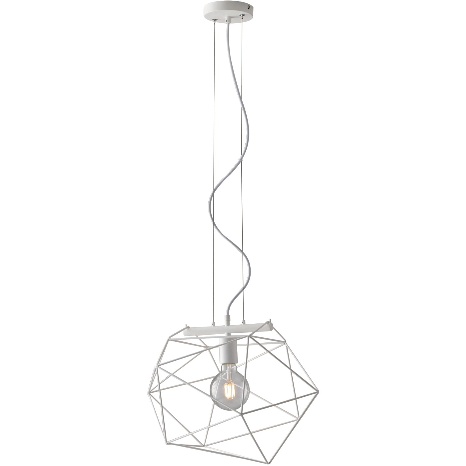 Luce Design Pendelleuchte Abraxas 1-flammig Weiß 29,5 cm x 40,5 cm x 150 cm von Luce Design