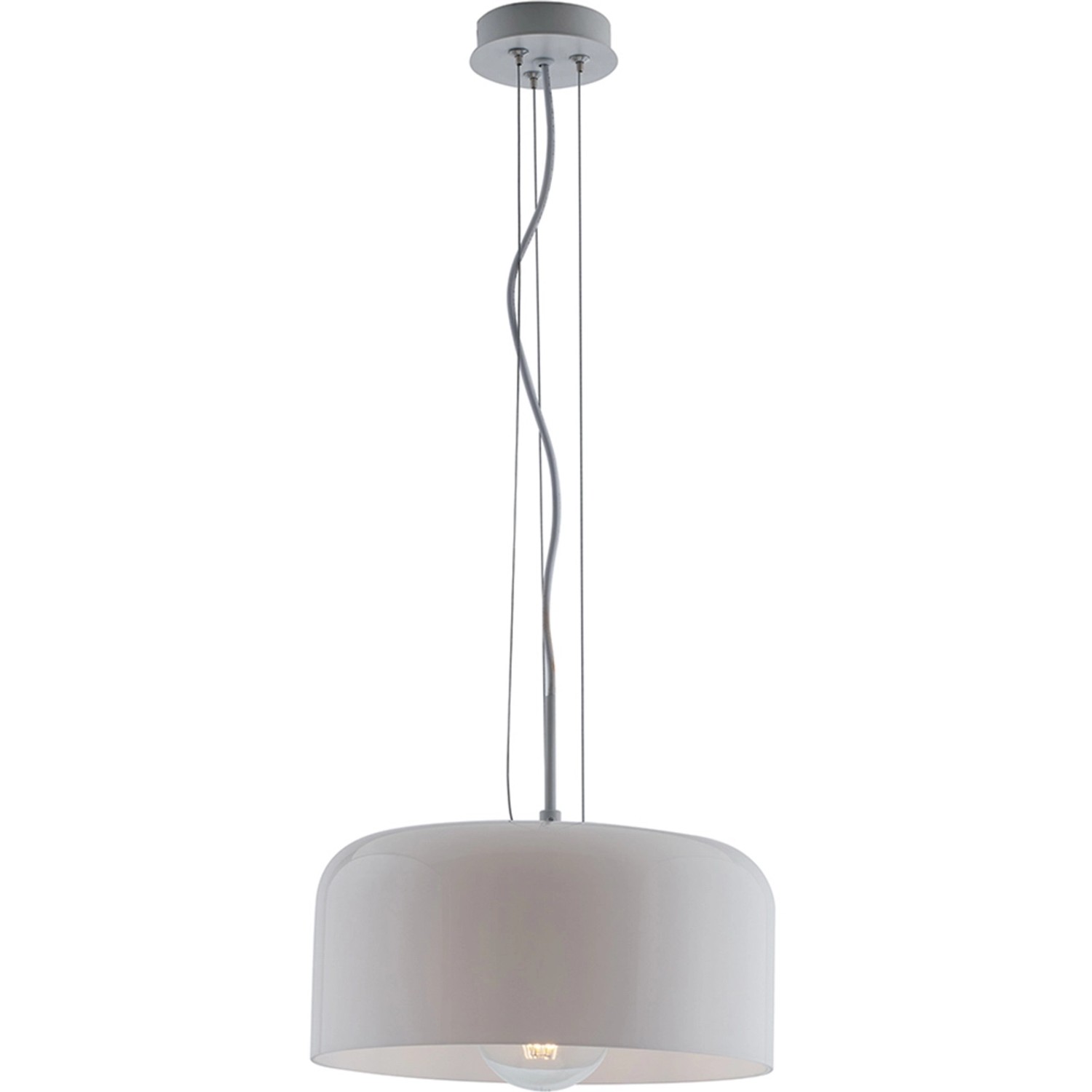 Luce Design Pendelleuchte Gibus 1-flammig Weiß Ø 30 cm von Luce Design