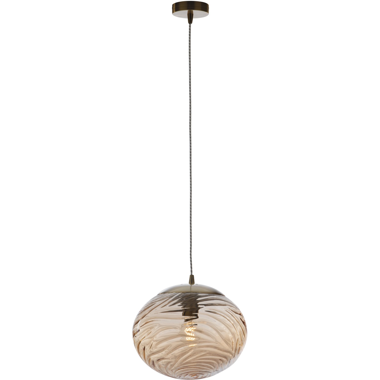 Luce Design Pendelleuchte Nereide 1-flammig Champagner Ø 30 cm von Luce Design