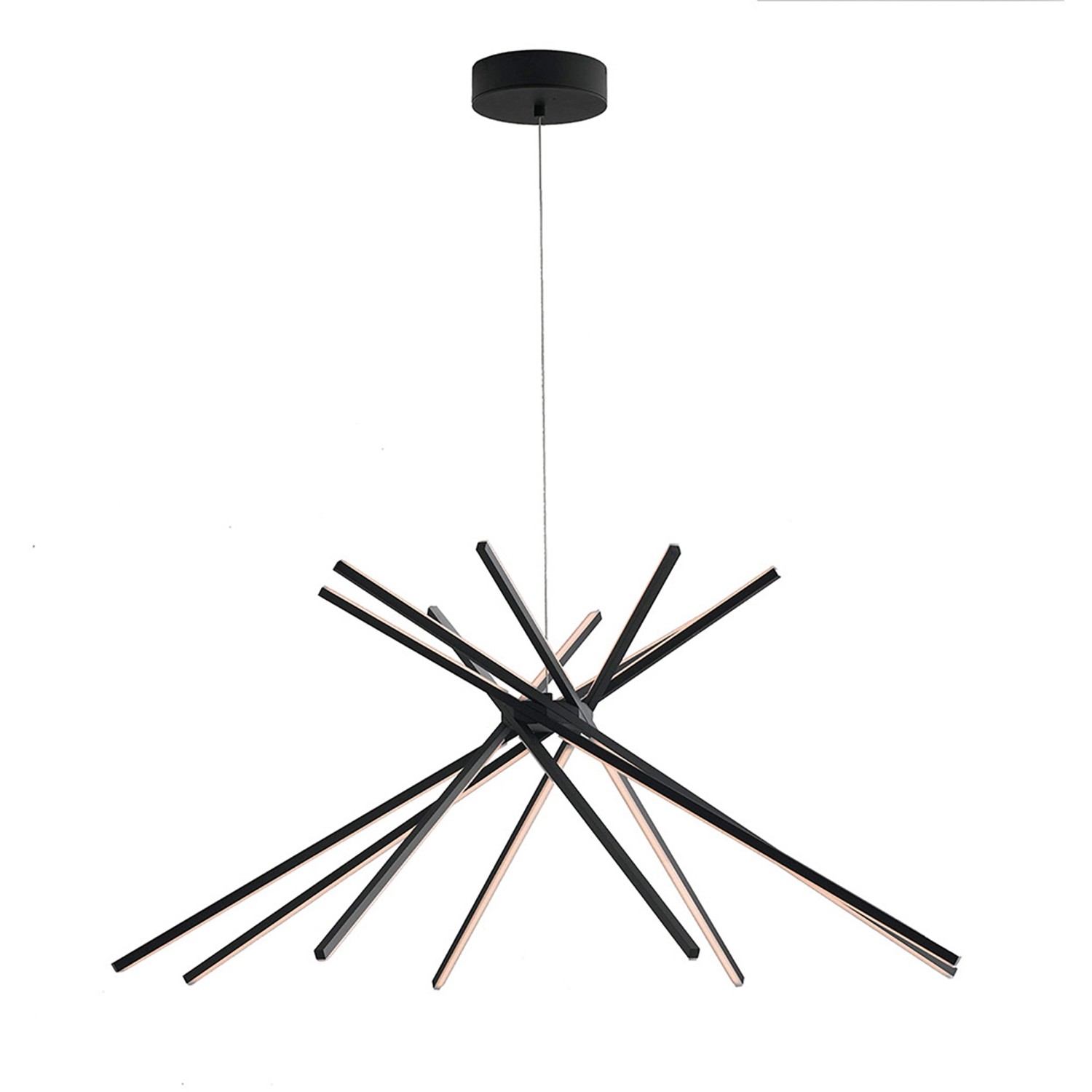 Luce Design Pendelleuchte Shanghai 8-flammig Schwarz Ø 113 cm von Luce Design