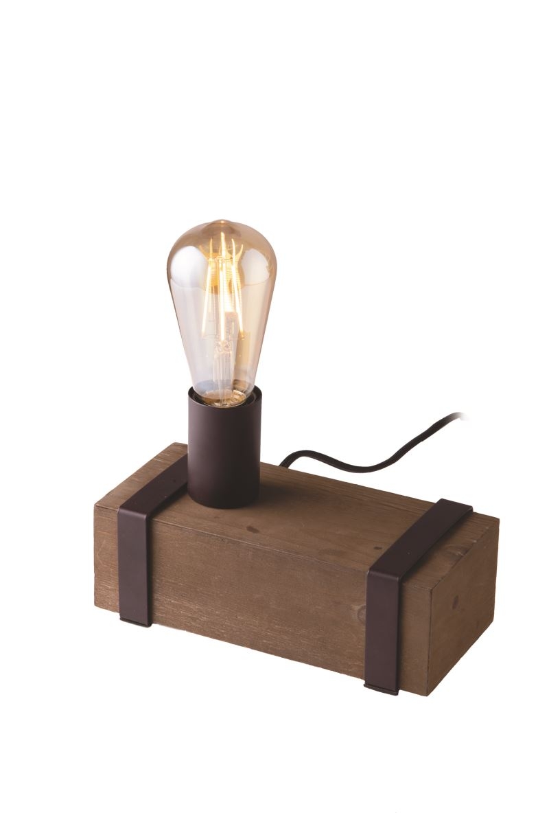 Luce Design Texas Tischleuchte braun E27 16x26x15cm von Luce Design