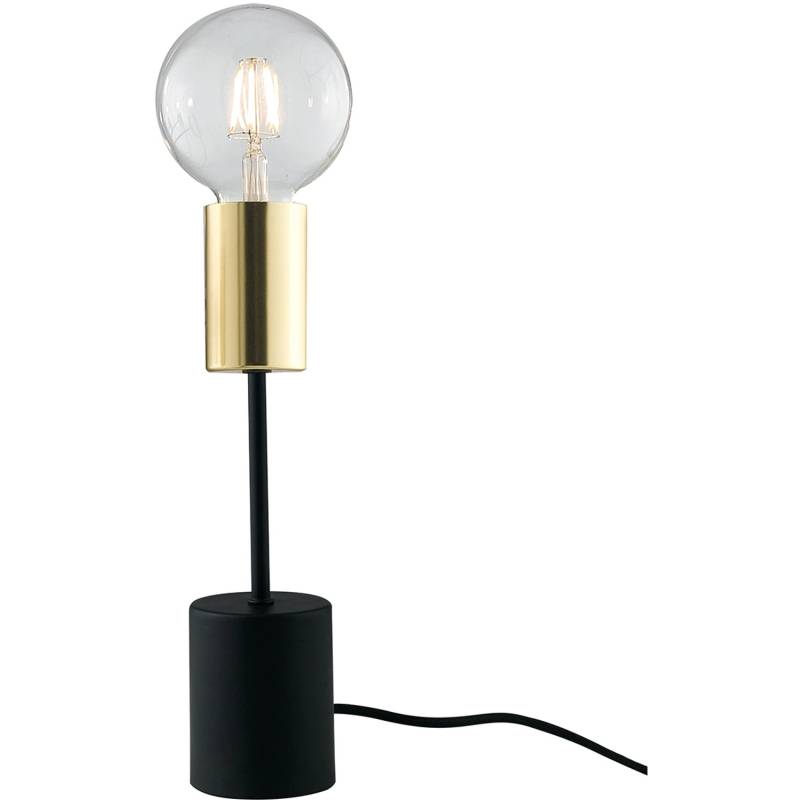 Luce Design Tischleuchte Axon 1-flammig Schwarz-Gold Ø 7,5 cm von Luce Design