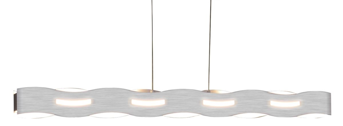 Luce Design Wave LED Hängeleuchte nickel-matt 2300lm 3000K 8,5x21,5x107cm dimmbar von Luce Design