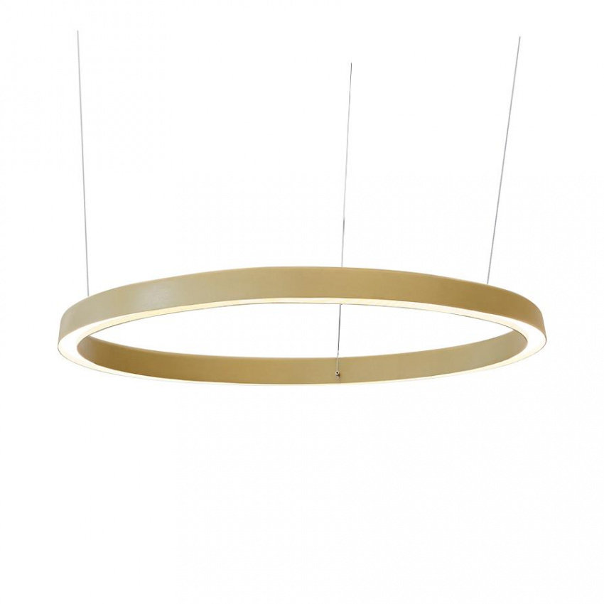 LucePlan - Compendium Circle LED Pendelleuchte Ø72cm - messing/Ø 72cm/3000K/45W/FIX (230V) LED/dimmbar von LucePlan