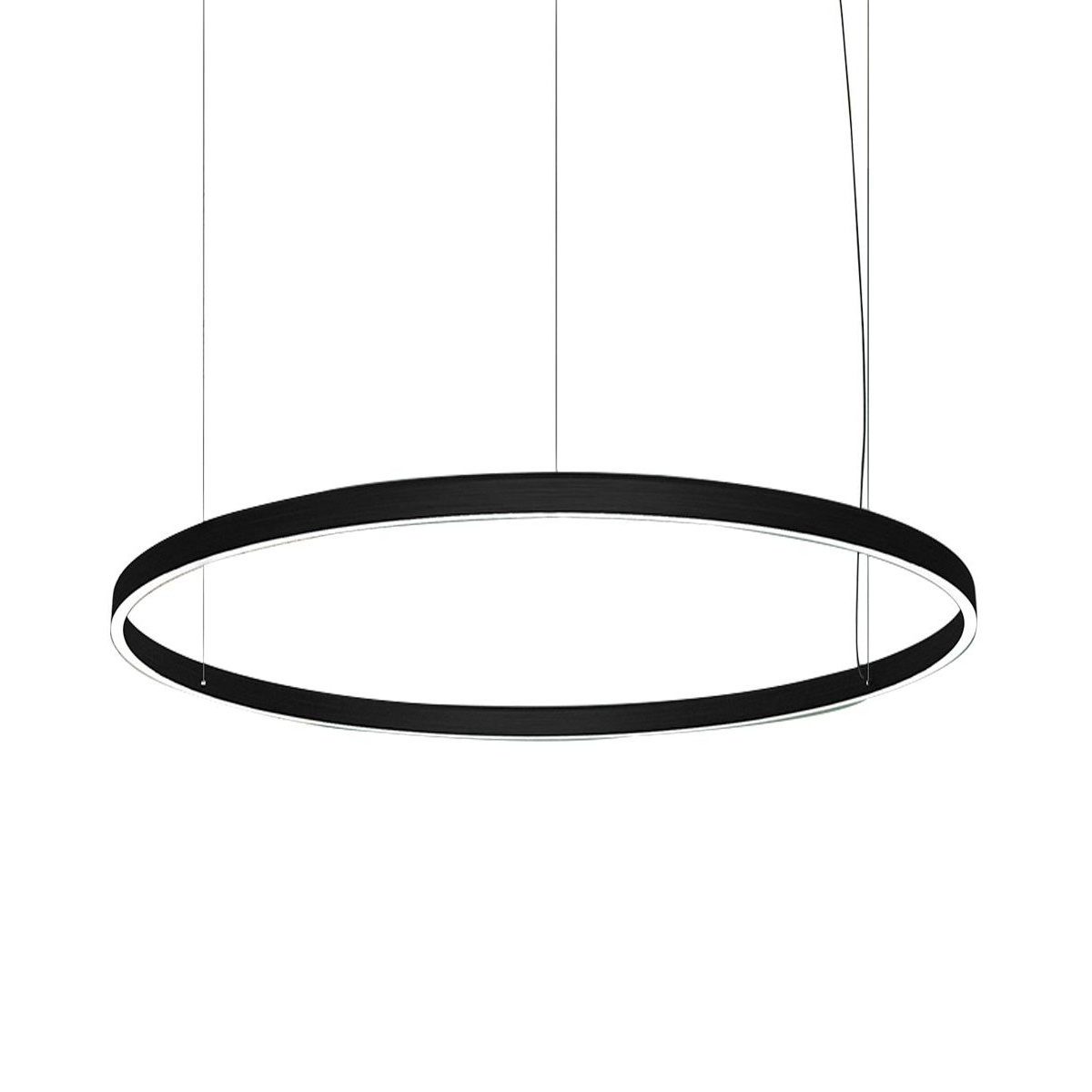 LucePlan - Compendium Circle LED Pendelleuchte Ø72cm - schwarz/Ø 72cm/LED/FIX/45W/230V/3000K/dimmbar von LucePlan