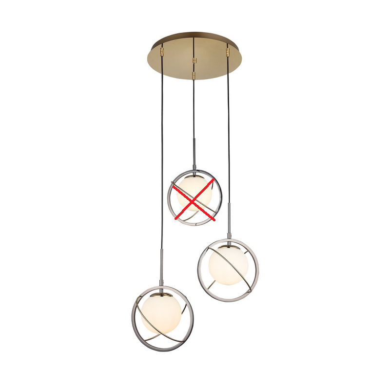 Lucea Hängeleuchte Pendelleuchte Cimona Goldperlschwarz 3flammig Siehe Text/Foto B-Ware von Lucea