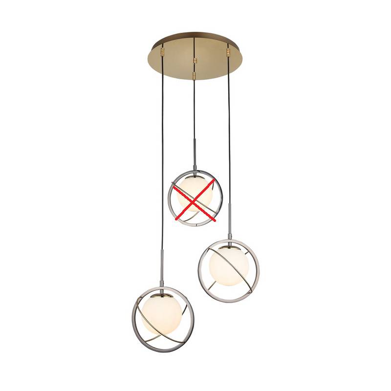 Lucea Hängeleuchte Pendelleuchte Cimona Goldperlschwarz 3flammig Siehe Text/Foto B-Ware von Lucea