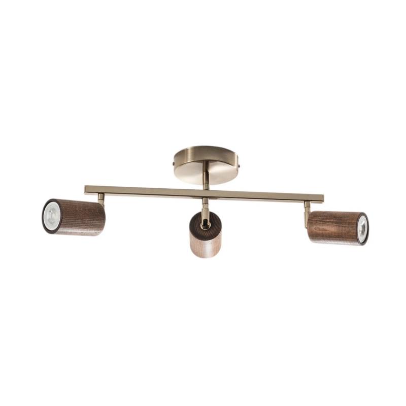 Lucea Legno Deckenspot Leuchte Spot Deckenleuchte 3 Flammig Braun Siehe Text B-Ware von Lucea