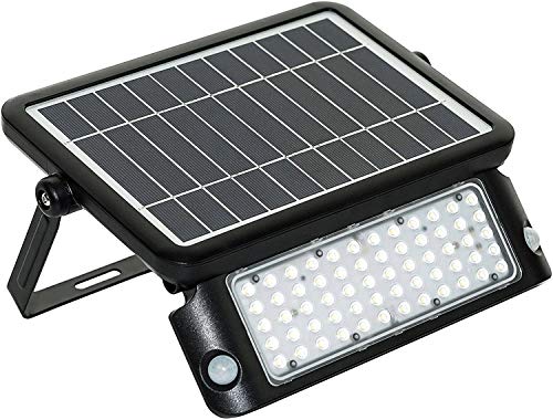 Luceco Solar Flutlicht 10W, Außenstrahler mit Bewegungsmelder - Strahler IP65 Wasserfest, 1080 Lumen Scheinwerfer für Garten von Luceco