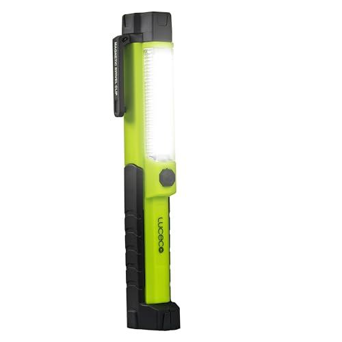 Luceco Wiederaufladbare Mini-Taschenlampe mit integriertem USB-Ladegerät, grün von Luceco