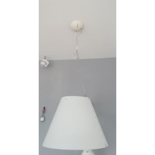 Costanza Pendelleuchte Weiß von Paolo Rizzatto, Luceplan von Luceplan