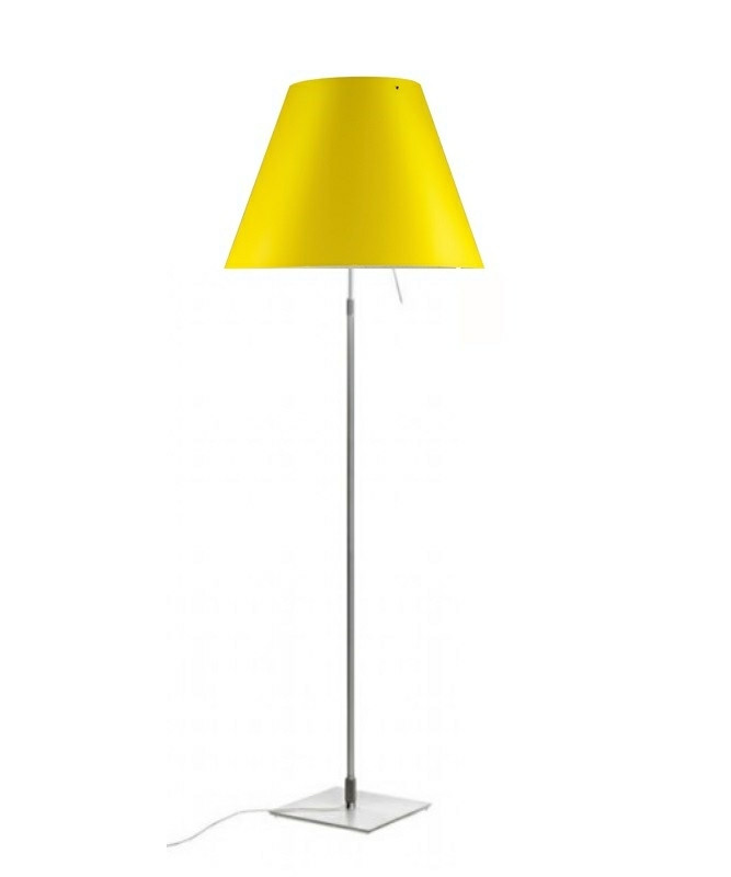 Luceplan - Costanza Stehleuchte Alu/Smart Yellow von Luceplan