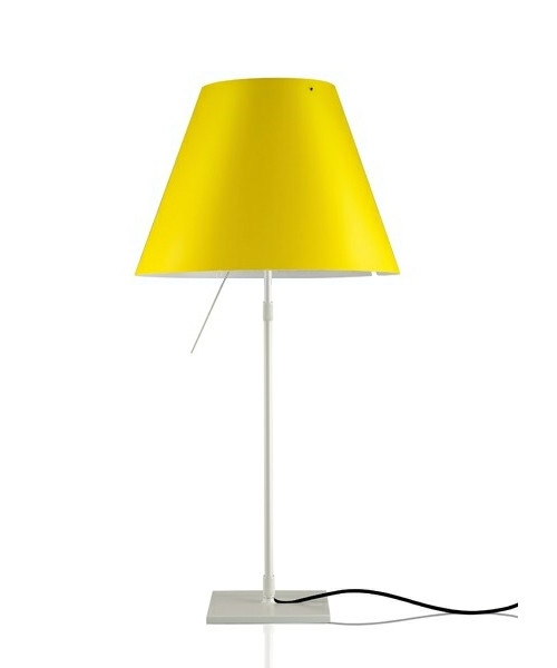 Luceplan - Costanza Tischleuchte m/Dimmer Alu/ Smart Yellow von Luceplan