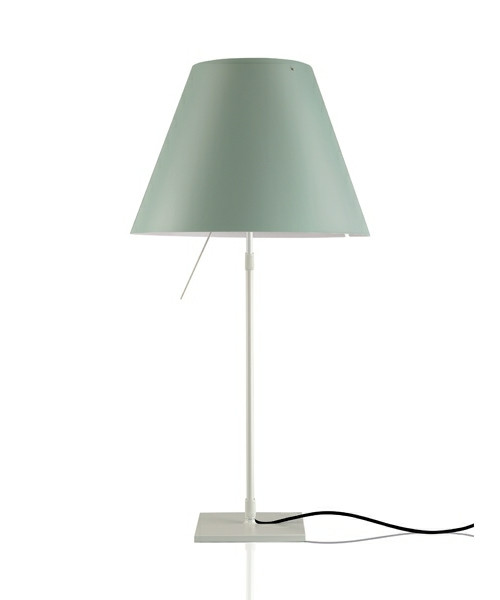 Luceplan - Costanza Tischleuchte m/Dimmer Alu/Comfort Green von Luceplan