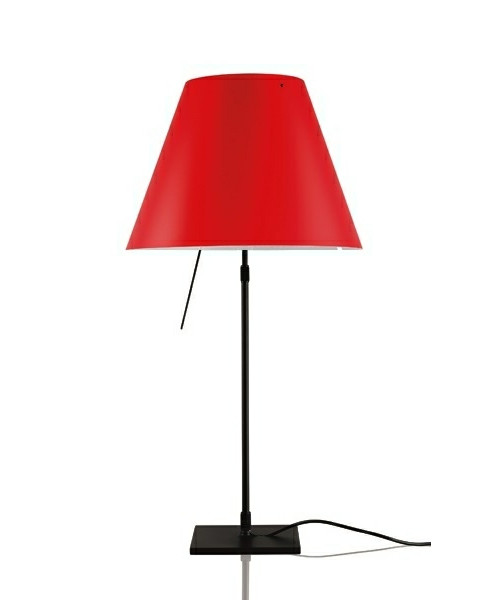 Luceplan - Costanza Tischleuchte m/Dimmer Schwarz/Primary Red von Luceplan