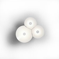 Luceplan Bulbullia LED Parete, 3-flg. mattweiß von Luceplan