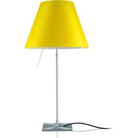 Luceplan Costanza Tavolo Teleskop mit Touchdimmer, Alu Schirm: kanariengelb von Luceplan