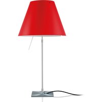 Luceplan Costanza Tavolo Teleskop mit Touchdimmer, Alu Schirm: johannisbeerrot von Luceplan