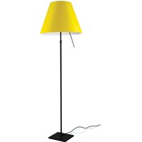 Luceplan Costanza Terra Teleskop mit Touchdimmer, schwarz Schirm: kanariengelb von Luceplan
