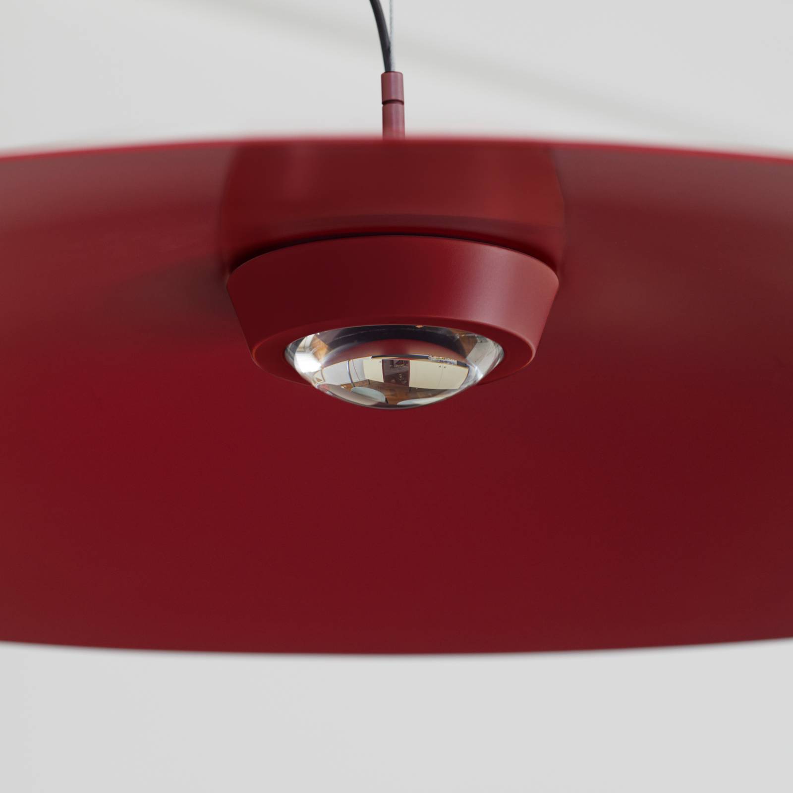 Luceplan Koinè LED-Hängeleuchte 927 Ø37cm rot von Luceplan